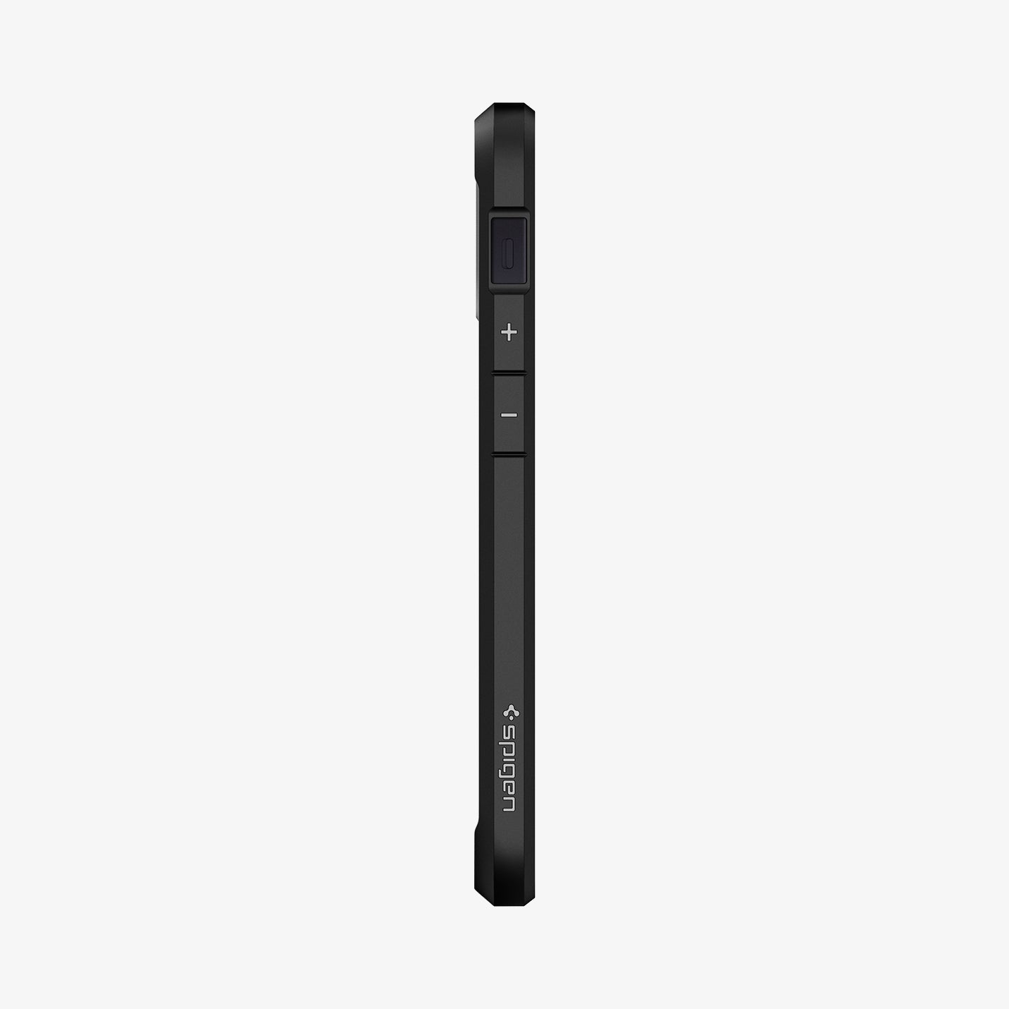 ACS01746 - iPhone 12 Mini Case Ultra Hybrid in matte black showing the side with volume controls