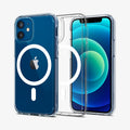 ACS02628 - iPhone 12 Mini Case Ultra Hybrid Mag Safe Compatible in white showing the back, inside and front