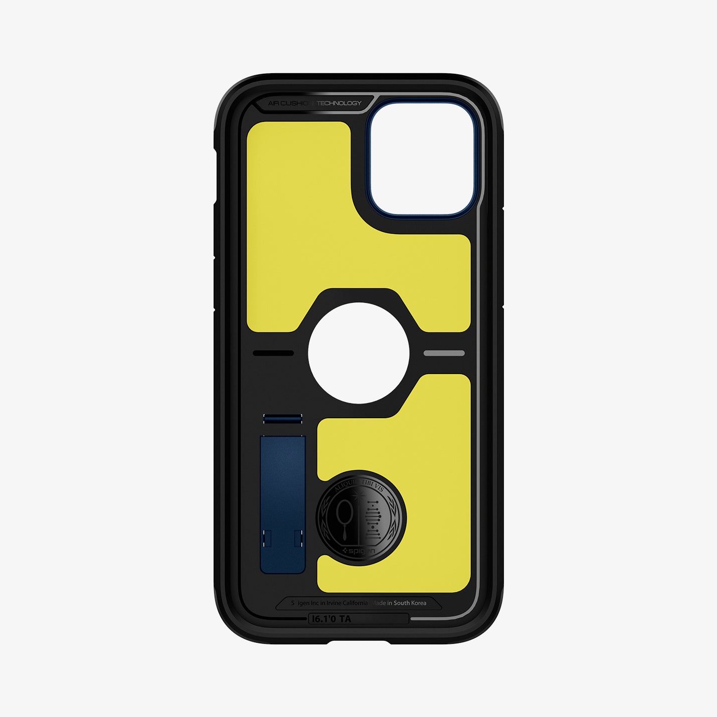 ACS02298 - iPhone 12 / iPhone 12 Pro Case Tough Armor in navy blue showing the inside of case