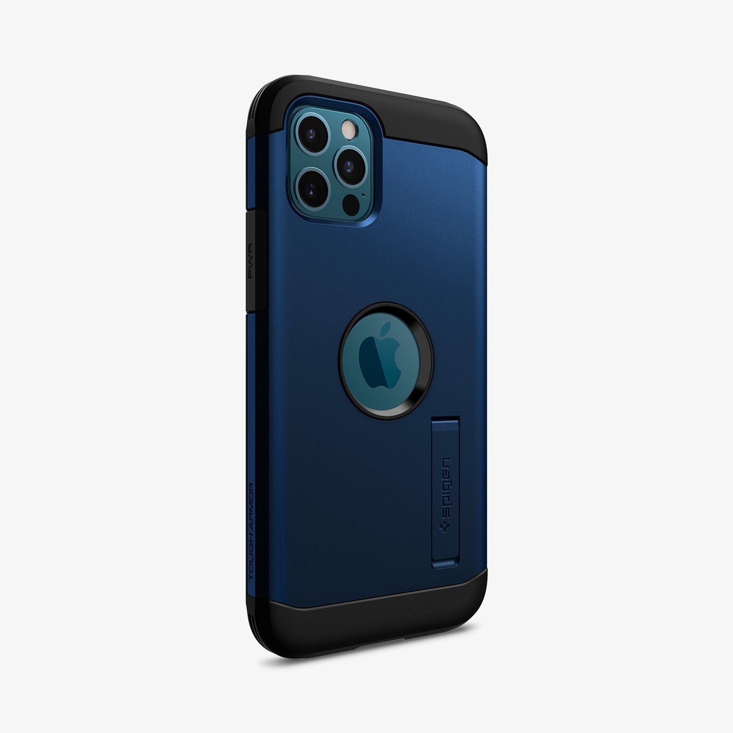 ACS02298 - iPhone 12 / iPhone 12 Pro Case Tough Armor in navy blue showing the back and partial side
