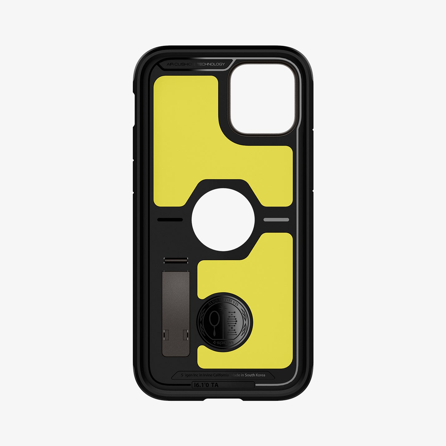 ACS01709 - iPhone 12 / iPhone 12 Pro Case Tough Armor in gunmetal showing the inside of case