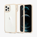 ACS02177 - iPhone 12 Pro / 12 Case Ultra Hybrid in sand beige showing the back, inside and front