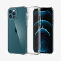 ACS01702 - iPhone 12 Pro / 12 Case Ultra Hybrid in crystal clear showing the back, inside and front