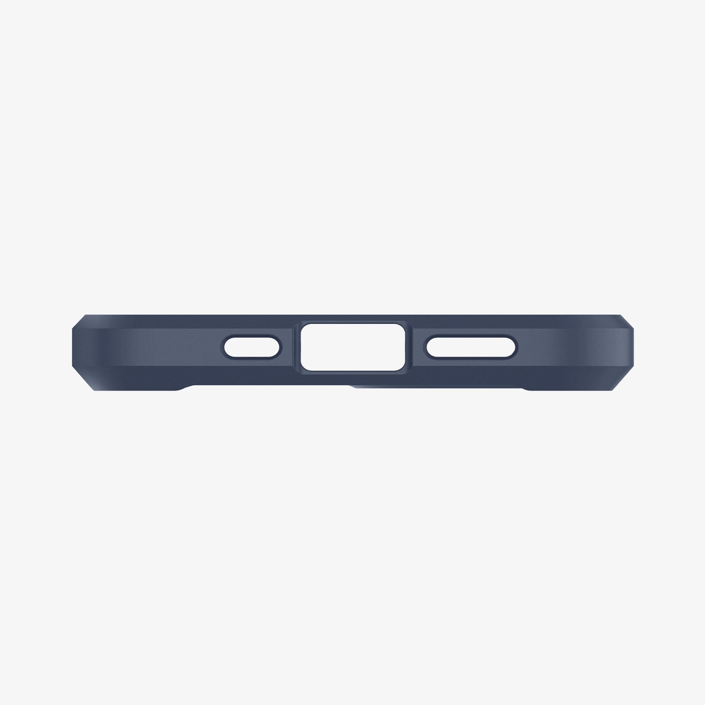 ACS02251 - iPhone 12 Pro / 12 Case Ultra Hybrid in navy blue showing the bottom with precise cutouts