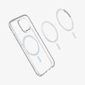 ACS02627- iPhone 12 / iPhone 12 Pro Case Ultra Hybrid Mag Safe Compatible in blue showing the inside magnetic ring layers