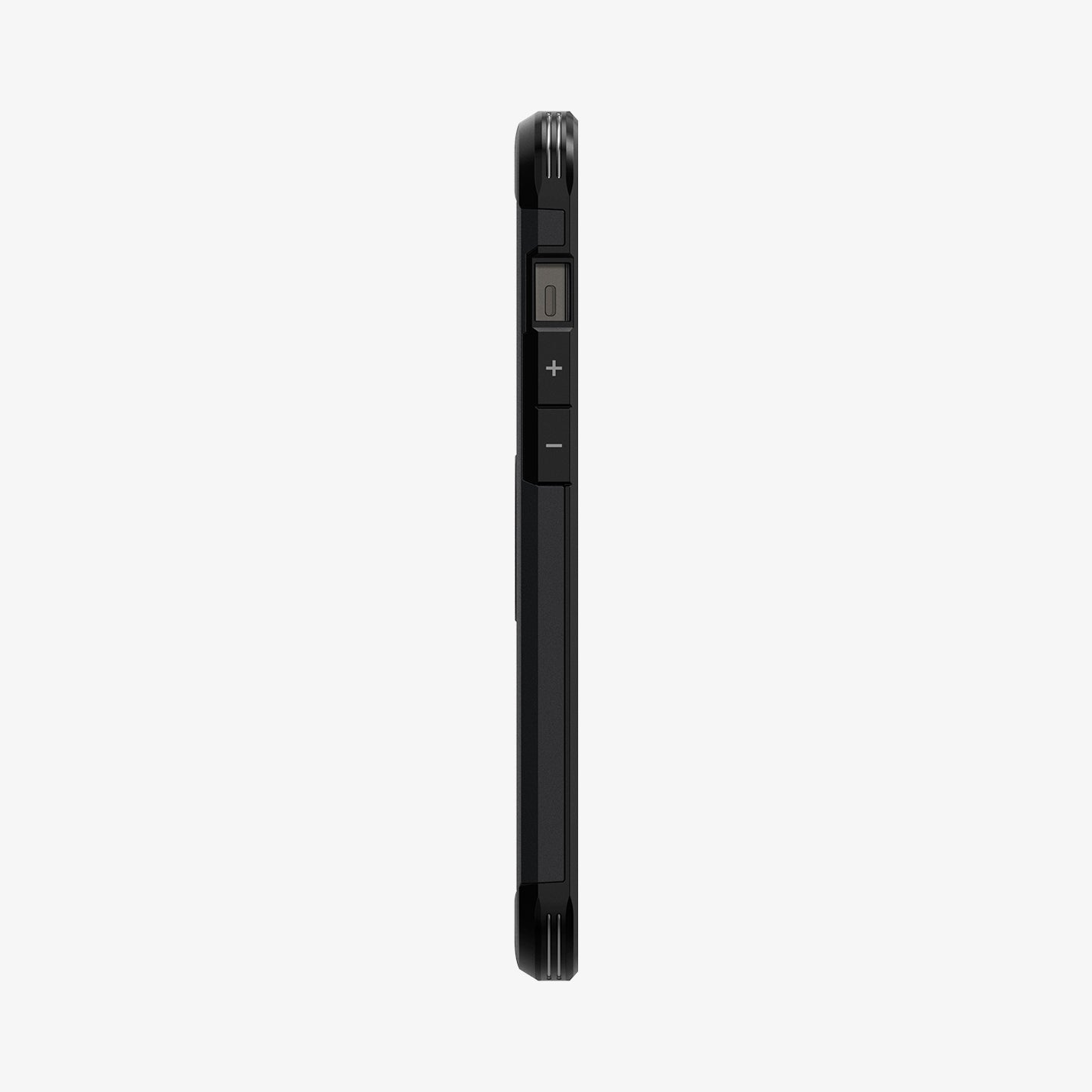 ACS01626 - iPhone 12 Pro Max Case Tough Armor in black showing the side with volume controls