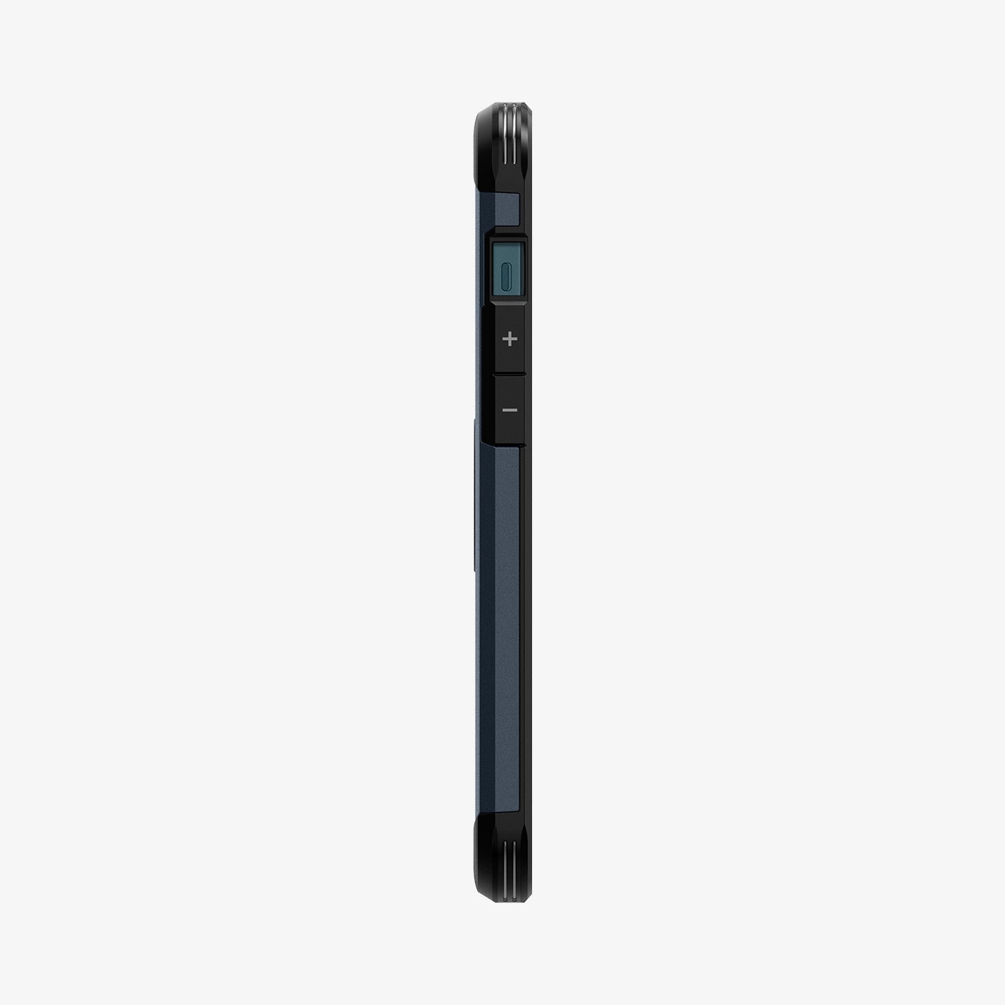 ACS02295 - iPhone 12 Pro Max Case Tough Armor in metal slate showing the side with volume controls