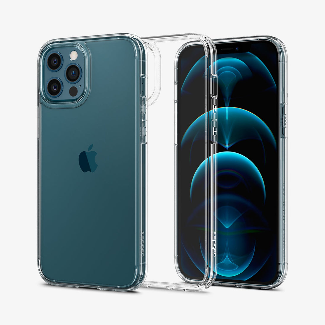 ACS01618 - iPhone 12 Pro Max Case Ultra Hybrid in crystal clear showing the back