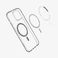 ACS04082 - iPhone 12 Pro Max Case Ultra Hybrid Mag (MagFit) in carbon fiber showing the inside magnetic ring layers