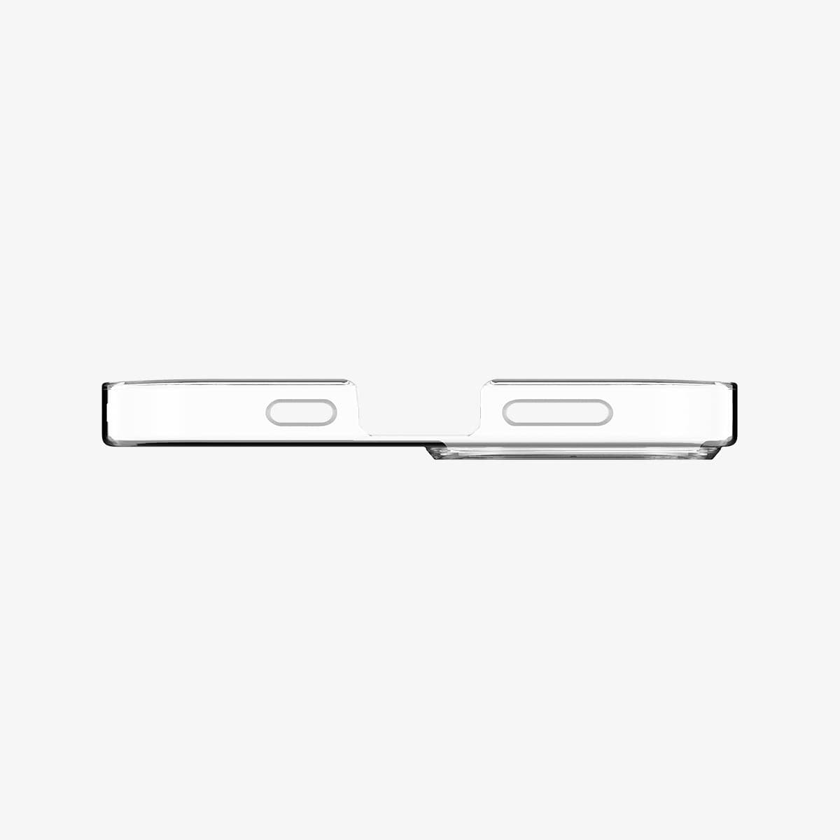 ACS03514 - iPhone 13 Case AirSkin in crystal clear showing the bottom with precise cutouts