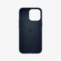 ACS03285 - iPhone 13 Pro Case Silicone Fit in navy blue showing the inside of case