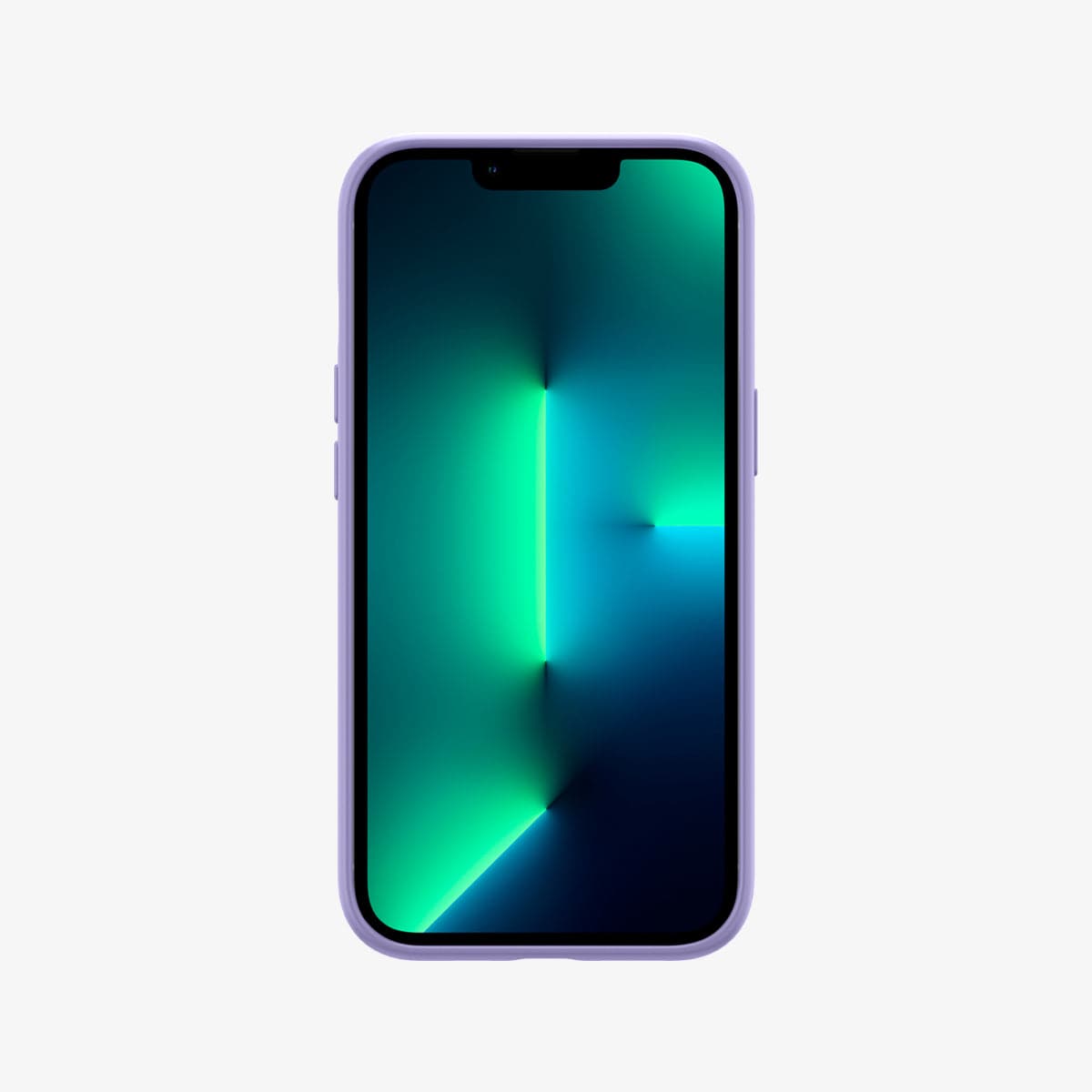 ACS03286 - iPhone 13 Pro Case Silicone Fit in iris purple showing the front