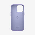 ACS03286 - iPhone 13 Pro Case Silicone Fit in iris purple showing the inside of case
