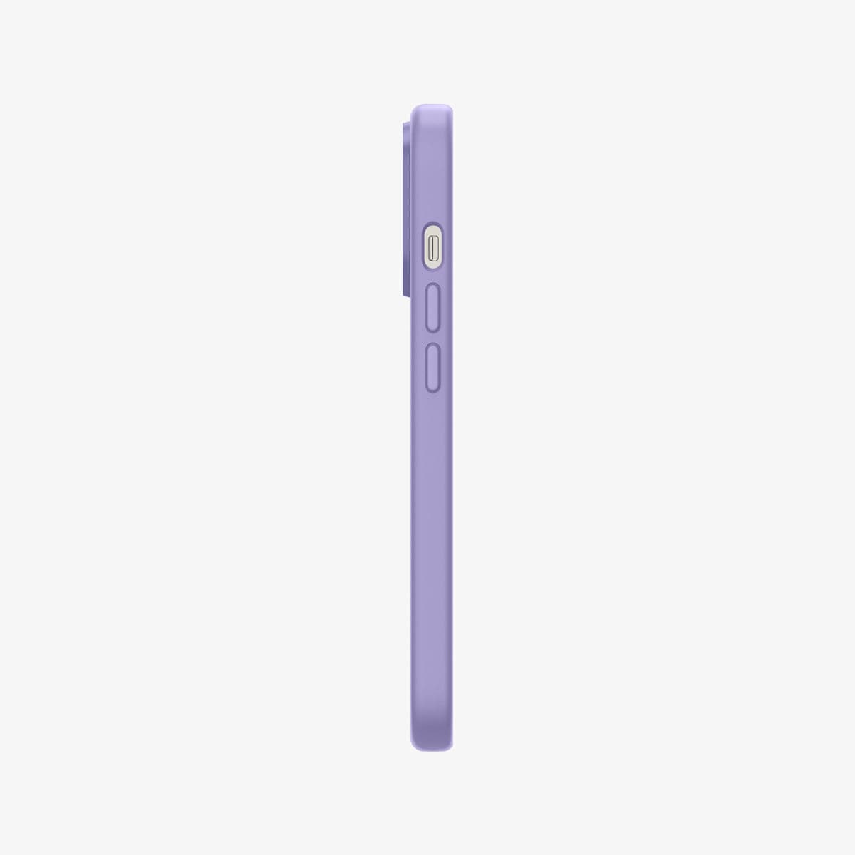 ACS03286 - iPhone 13 Pro Case Silicone Fit in iris purple showing the side with volume controls