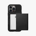 ACS03274 - iPhone 13 Pro Case Slim Armor CS in black showing the back with card in slot