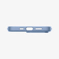 ACS03908 - iPhone 13 Pro Case Silicone Fit in sierra blue showing the bottom with precise cutouts