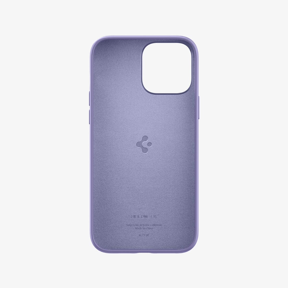 ACS03231 - iPhone 13 Pro Max Case Silicone Fit in iris purple showing the inside of case