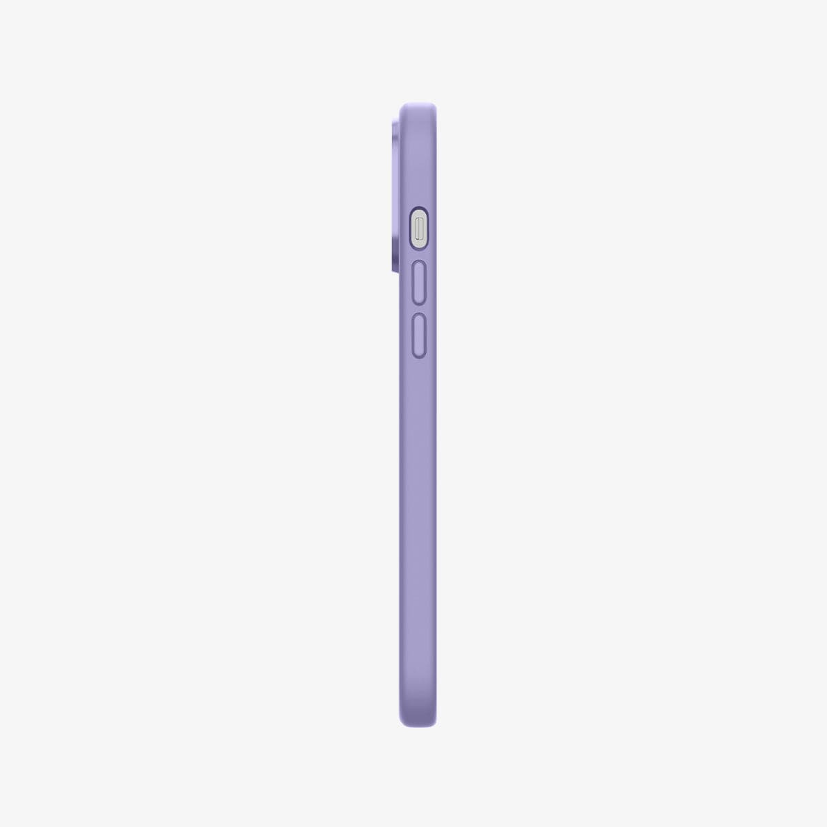 ACS03231 - iPhone 13 Pro Max Case Silicone Fit in iris purple showing the side with volume controls