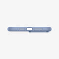 ACS03907 - iPhone 13 Pro Max Case Silicone Fit in Sierra Blue showing the bottom with precise cutouts