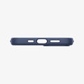 ACS03341 - iPhone 13 Mini Case Silicone Fit in navy blue showing the bottom with precise cutouts