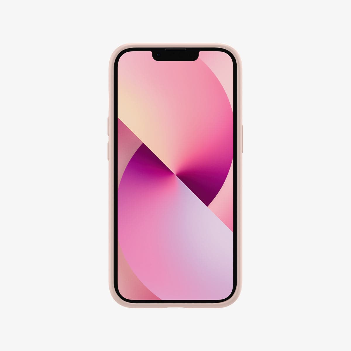 ACS03900 - iPhone 13 Mini Case Silicone Fit in pink showing the front