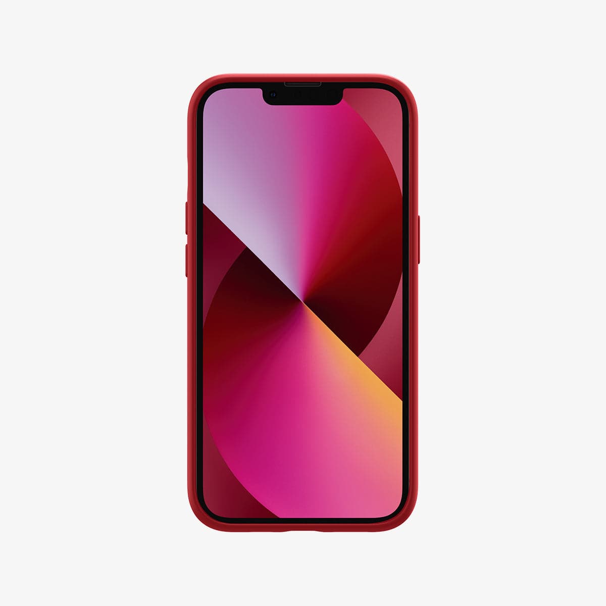ACS03901 - iPhone 13 Mini Case Silicone Fit in red showing the front