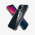 ACS04086 - iPhone 13 Case Ultra Hybrid Mag Safe Compatible in carbon fiber showing the back, front and sides