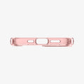 ACS03530 - iPhone 13 Case Ultra Hybrid Mag Safe Compatible in rose crystal showing the bottom with precise cutouts