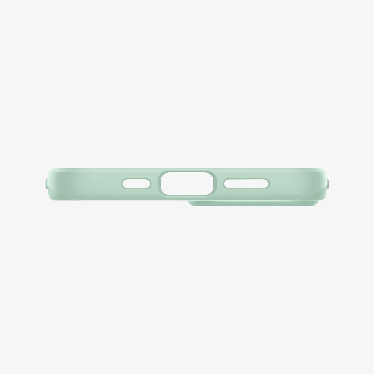 ACS03583 - iPhone 13 Mini Case Thin Fit in apple mint showing the bottom with precise cutouts