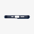 ACS03307 - iPhone 13 Mini Case Thin Fit in navy blue showing the bottom with precise cutouts