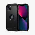 ACS03331 - iPhone 13 Mini Case Tough Armor in black showing the back and front