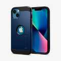 ACS03333 - iPhone 13 Mini Case Tough Armor in navy blue showing the back and front