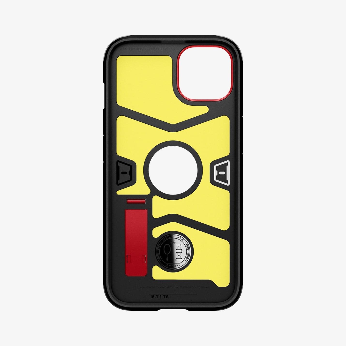 ACS03332 - iPhone 13 Mini Case Tough Armor in red showing the inside of case