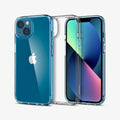 ACS03317 - iPhone 13 Mini Case Ultra Hybrid in crystal clear showing the back, inside and front