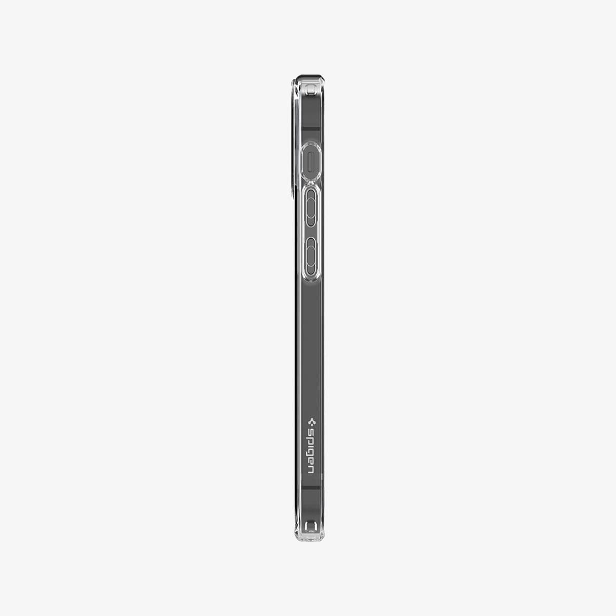 ACS03323 - iPhone 13 Mini Case Ultra Hybrid Mag Safe Compatible in black showing the side with volume controls