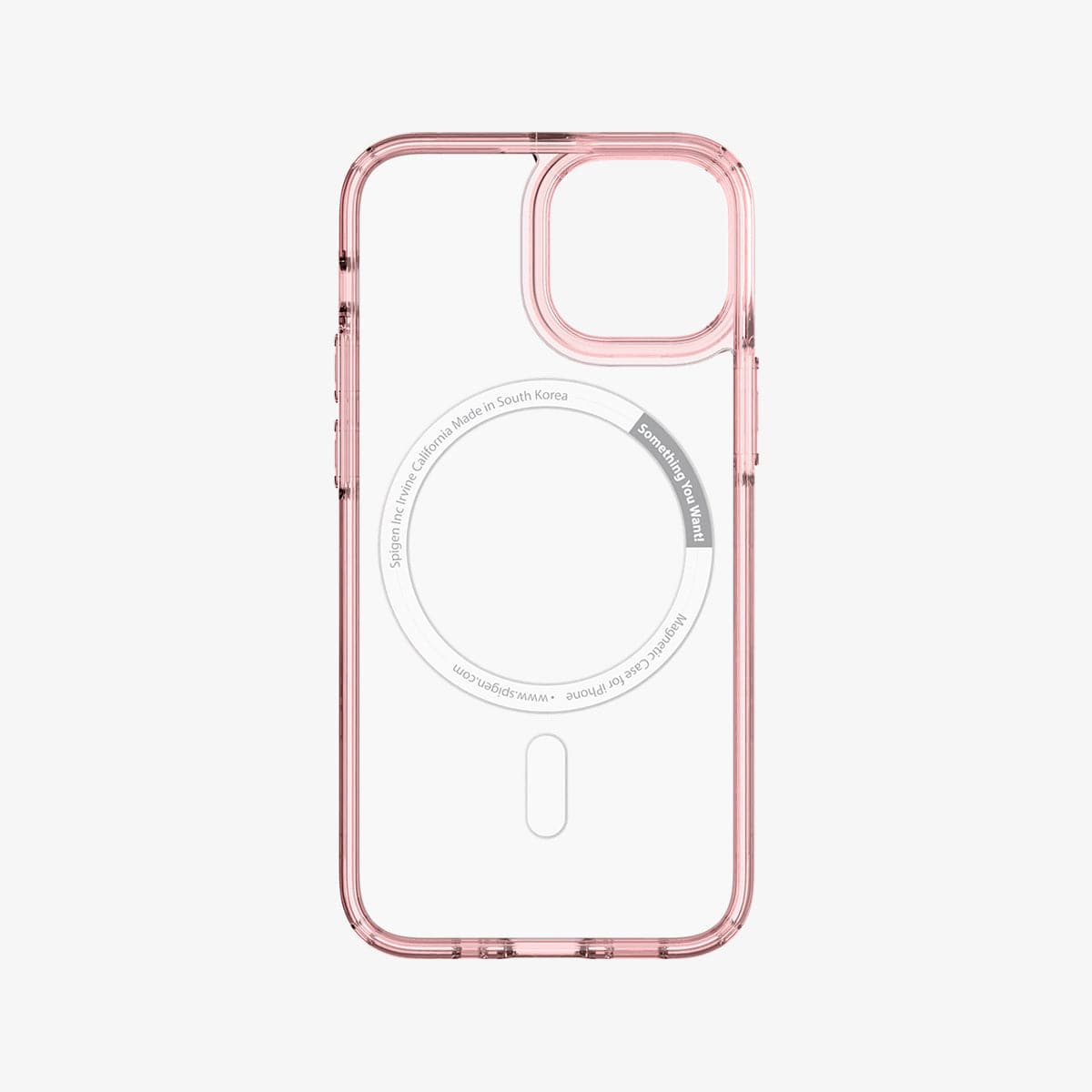 ACS03324 - iPhone 13 Mini Case Ultra Hybrid Mag Safe Compatible in rose crystal showing the inside of case