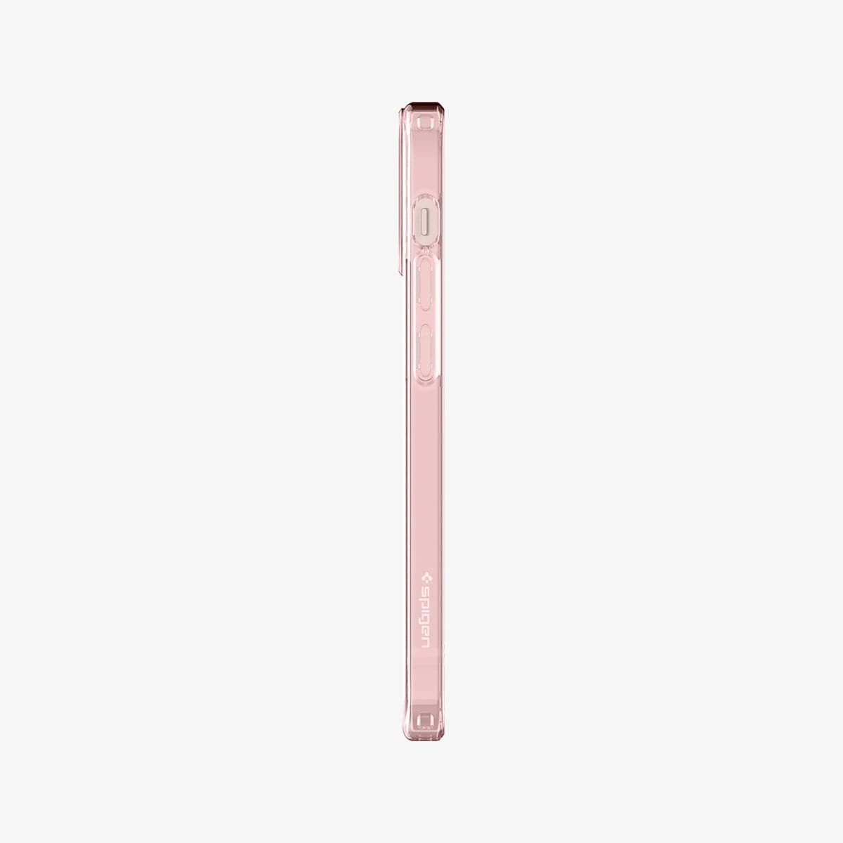 ACS03324 - iPhone 13 Mini Case Ultra Hybrid Mag Safe Compatible in rose crystal showing the side with volume controls