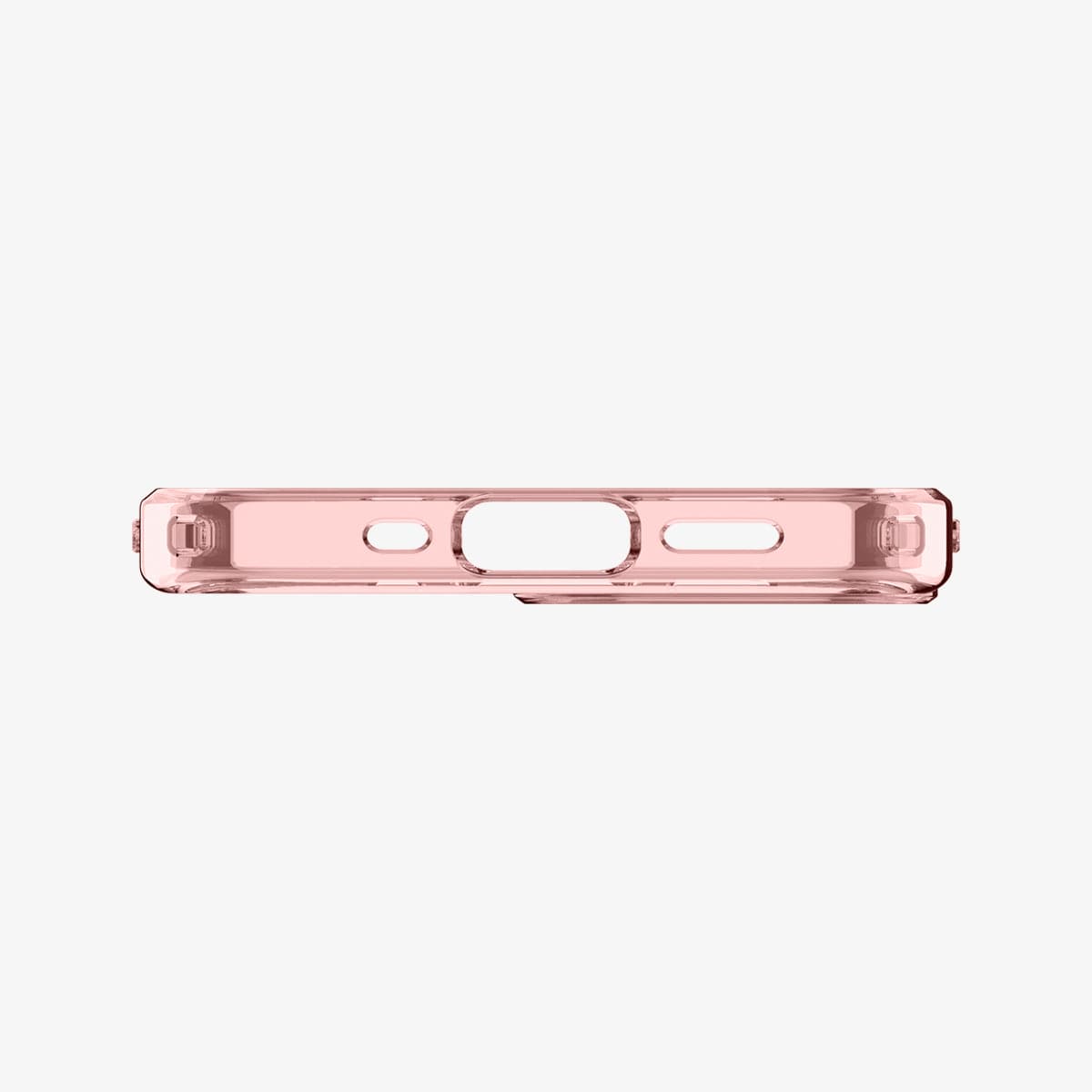 ACS03324 - iPhone 13 Mini Case Ultra Hybrid Mag Safe Compatible in rose crystal showing the bottom with precise cutouts