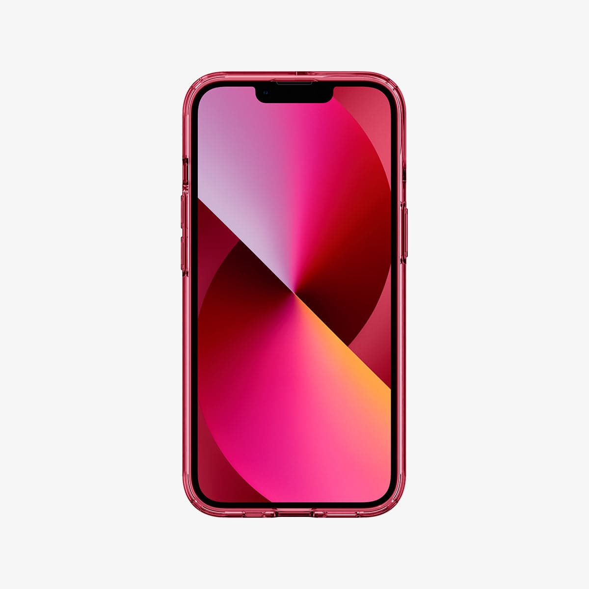 ACS03319 - iPhone 13 Mini Case Ultra Hybrid in red crystal showing the front