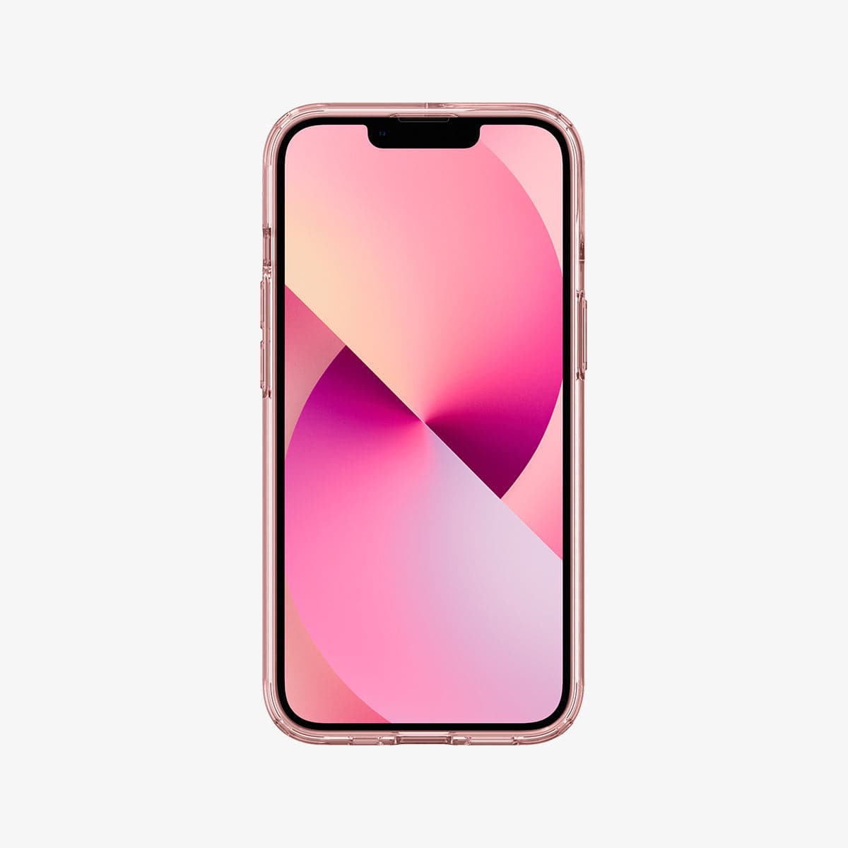 ACS03320 - iPhone 13 Mini Case Ultra Hybrid in rose crystal showing the front