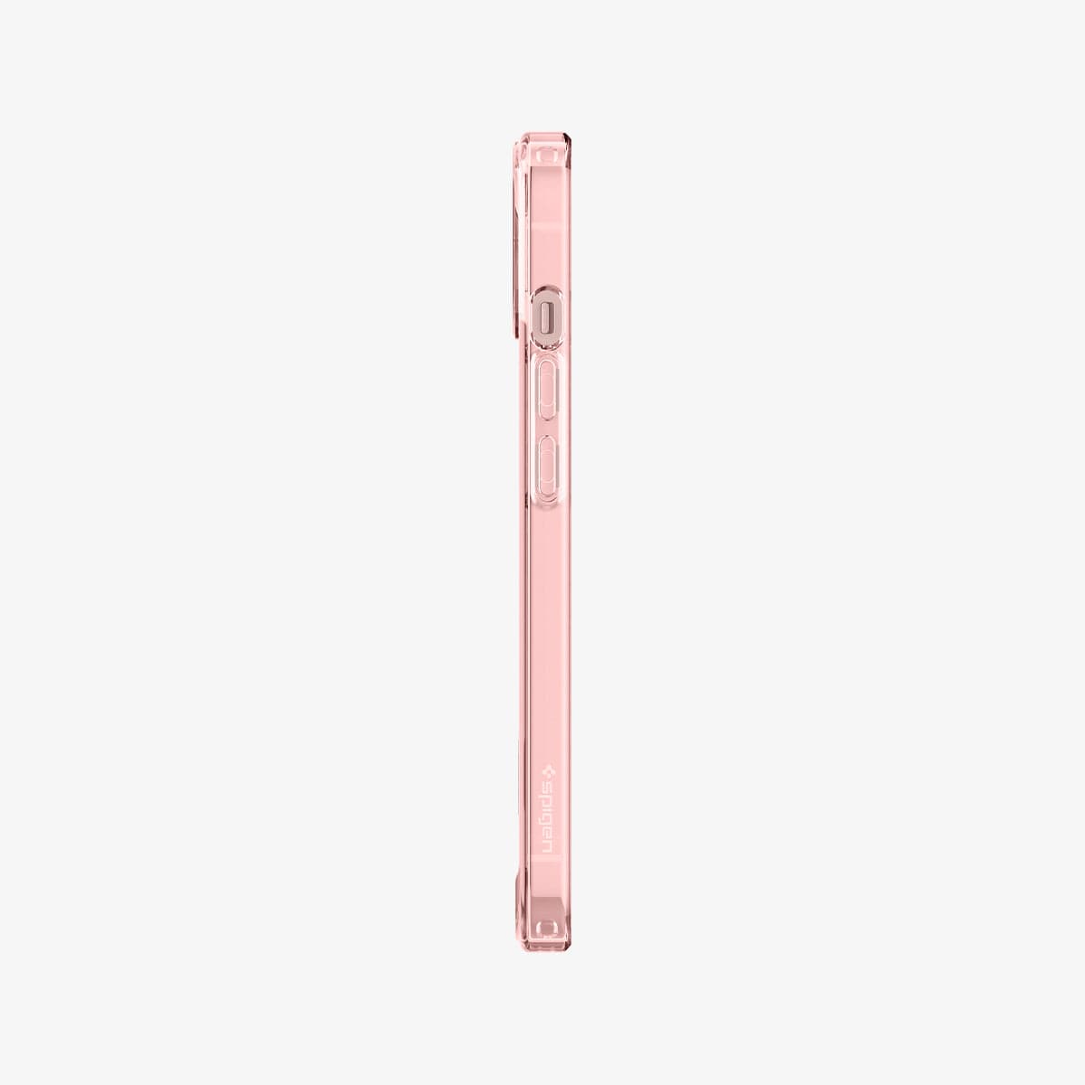 ACS03320 - iPhone 13 Mini Case Ultra Hybrid in rose crystal showing the side with volume controls