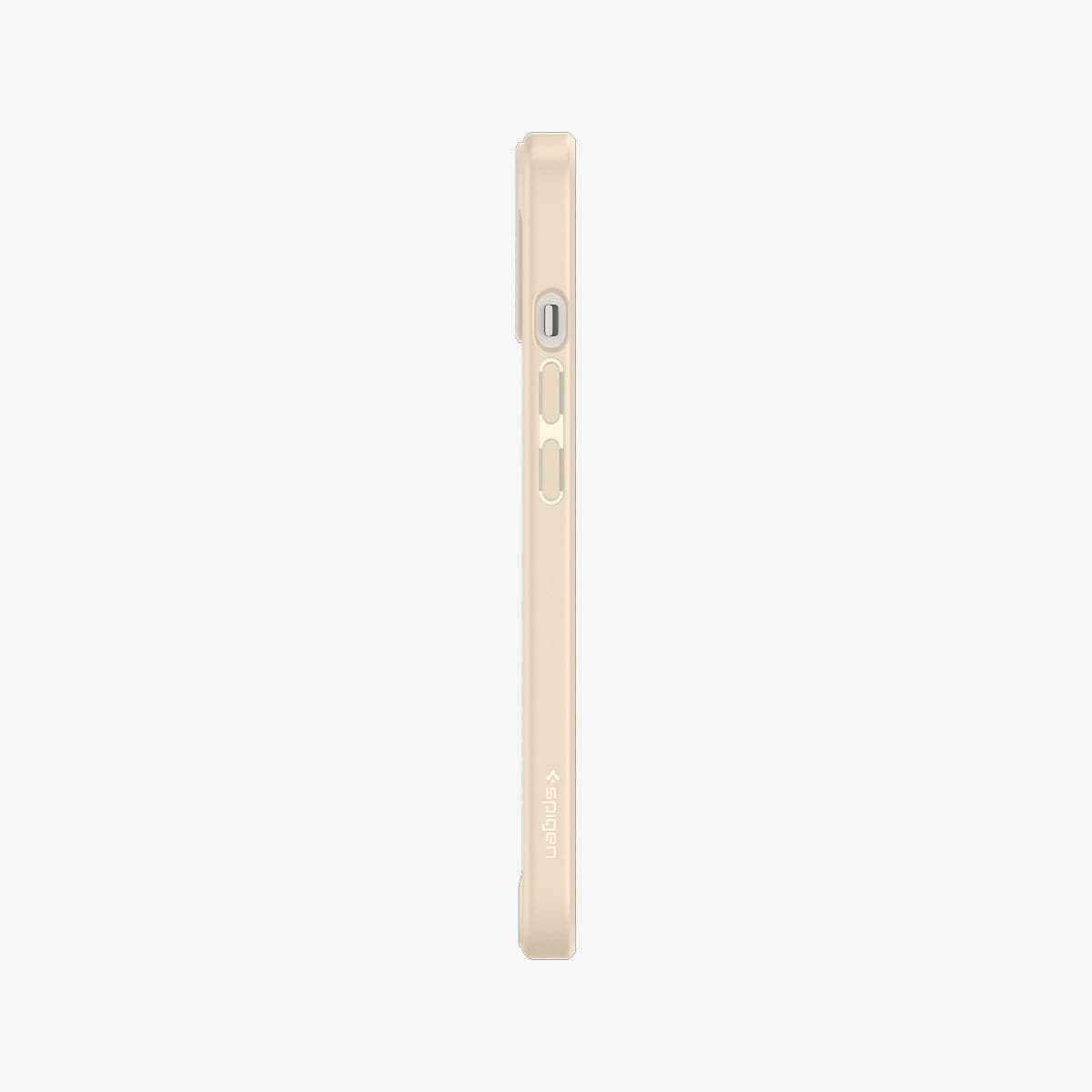 ACS03321 - iPhone 13 Mini Case Ultra Hybrid in sand beige showing the side with volume controls