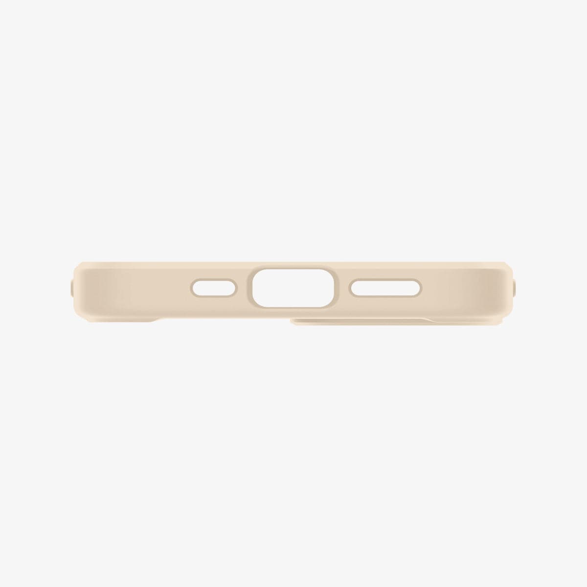 ACS03321 - iPhone 13 Mini Case Ultra Hybrid in sand beige showing the bottom with precise cutouts