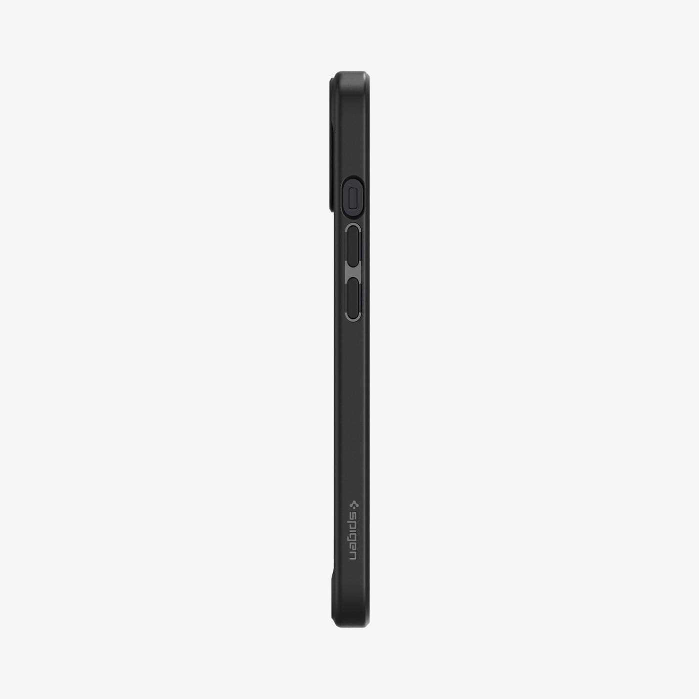 ACS03625 - iPhone 13 Mini Case Ultra Hybrid Matte in frost black showing the side with volume controls