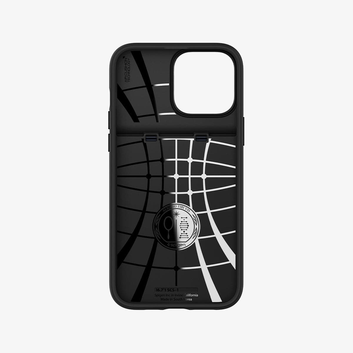 ACS03220 - iPhone 13 Pro Max Case Slim Armor CS in metal slate showing the inside of case