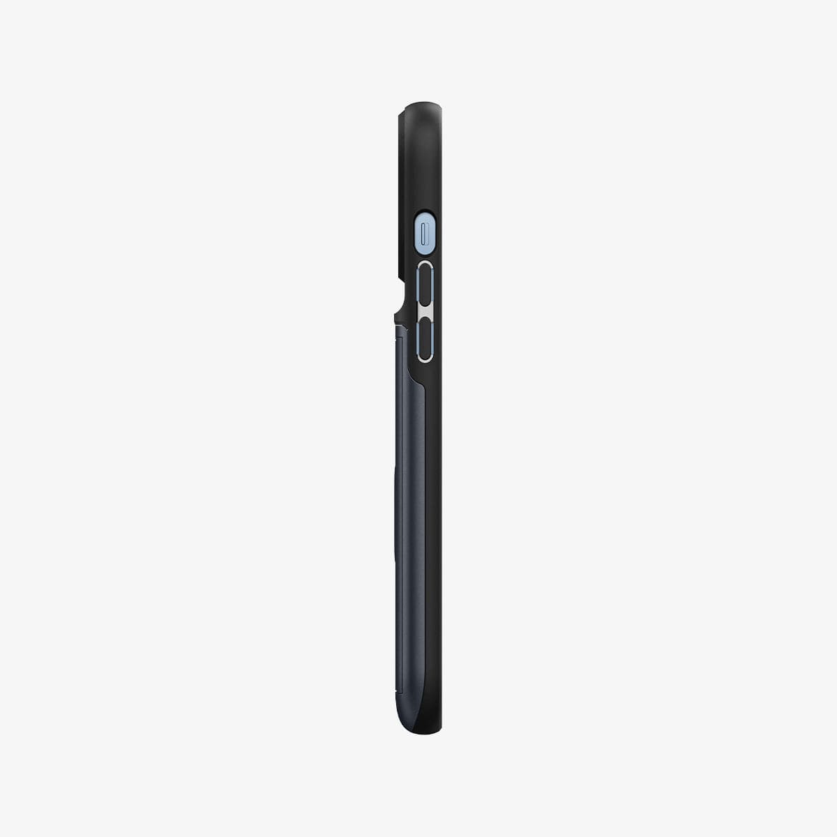 ACS03220 - iPhone 13 Pro Max Case Slim Armor CS in metal slate showing the side with volume controls