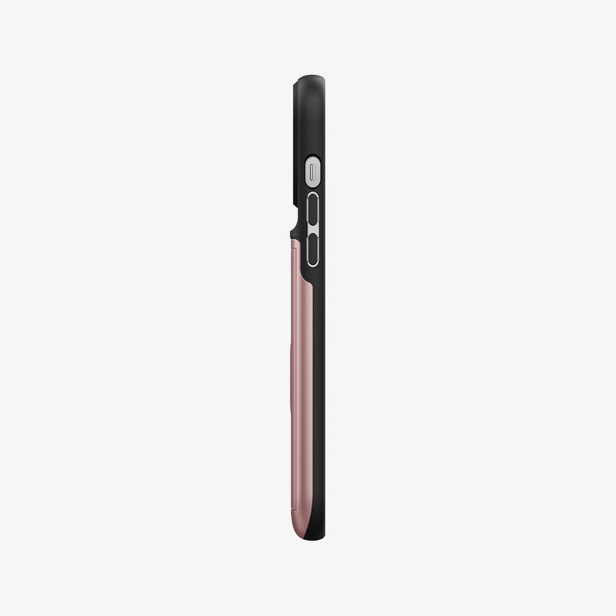 ACS03219 - iPhone 13 Pro Max Case Slim Armor CS in rose gold showing the side with volume controls