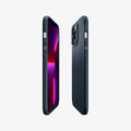 ACS03192 - iPhone 13 Pro Max Case Thin Fit in metal slate showing the sides, partial back and front