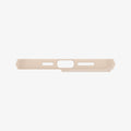 ACS03195 - iPhone 13 Pro Max Case Thin Fit in sand beige showing the bottom with precise cutouts