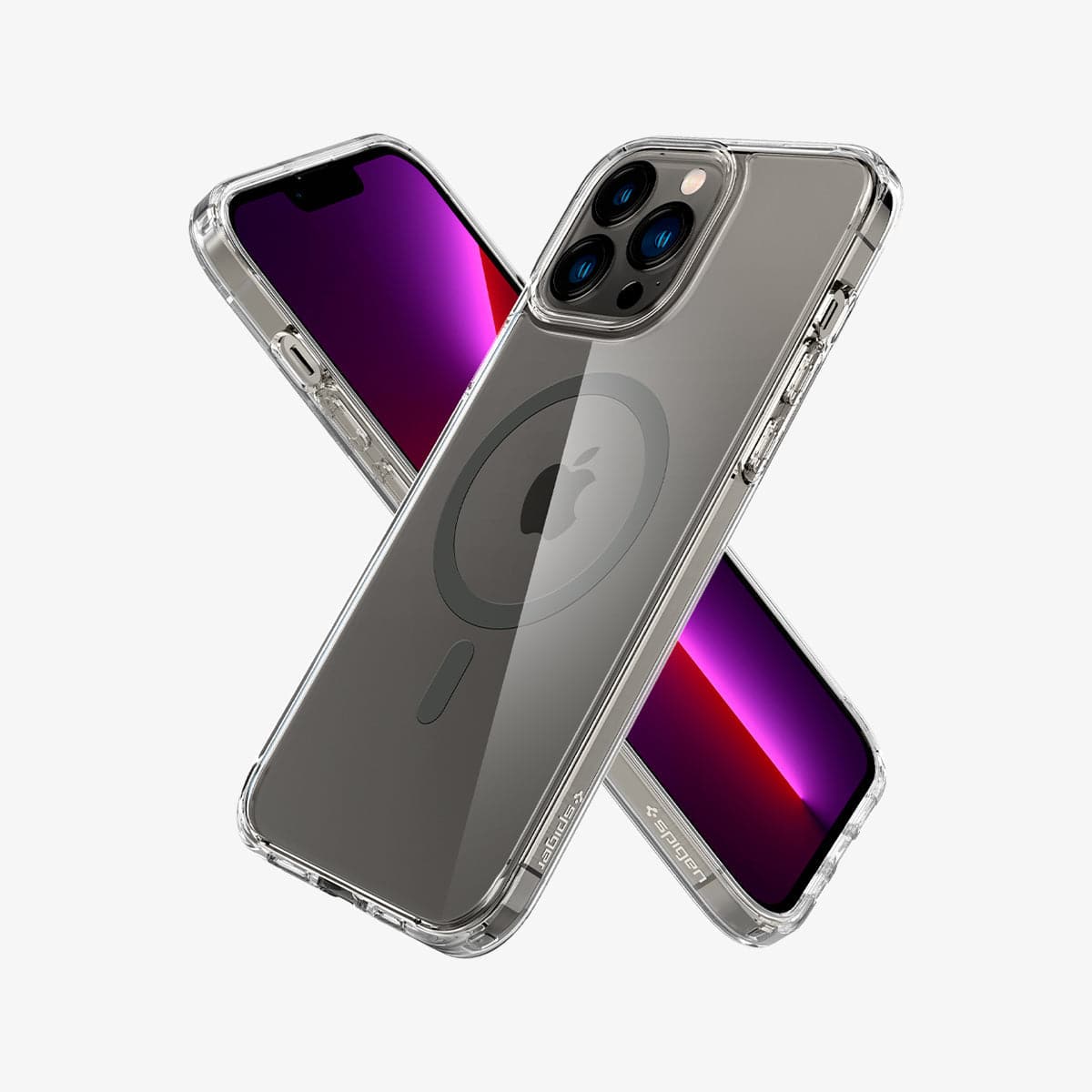 ACS03211 - iPhone 13 Pro Max Case Ultra Hybrid Mag Safe Compatible in graphite showing the back, front and sides